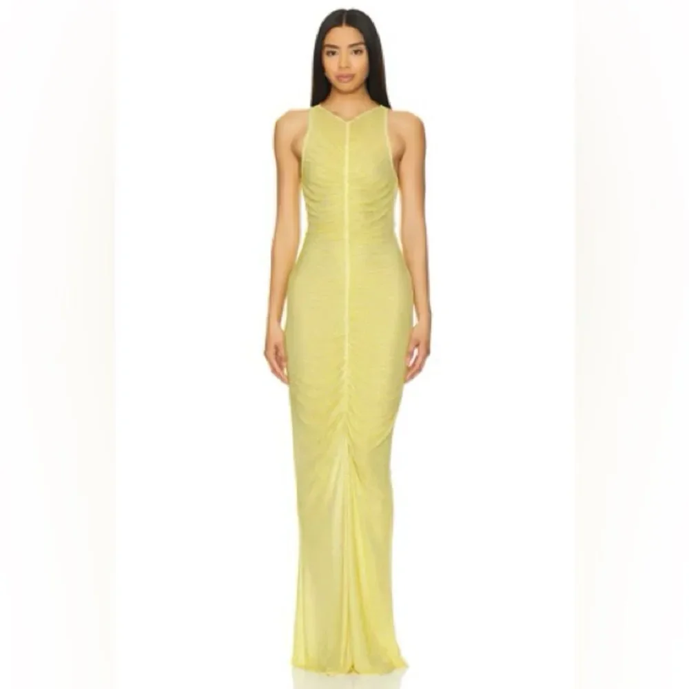 Retrofete Marsann yellow crystal rhinestone dress size small - Picture 6 of 13